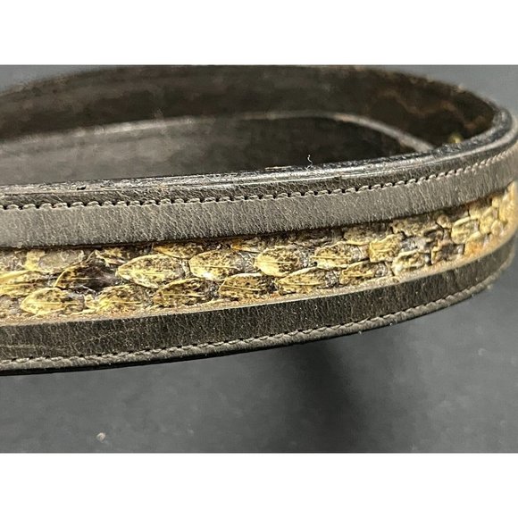 Appaloosa Durango Handmade Leather Belt Black Indian Head Nickel Turquoise Sz 40 main image 6